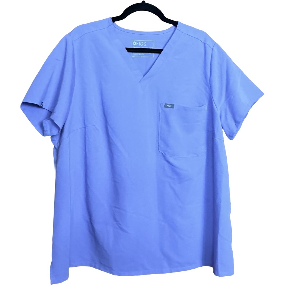 Figs Lavendar Catarina One Pocket Technical Collection Short Sleeve Scrub Top 3X